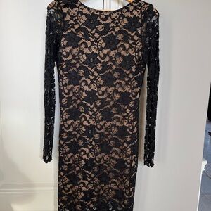 Elegant Black Lace Dress